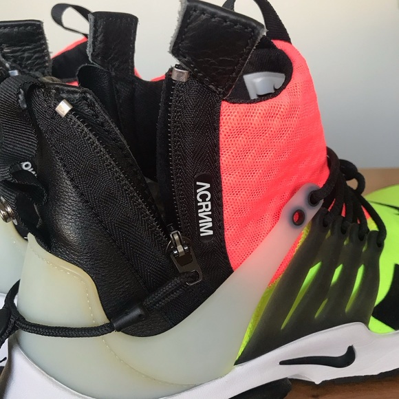 NIKE Acronym Air Presto Mid "Hot Lava/Volt" sneakers
Men’s Size 9 /S - Picture 5 of 14